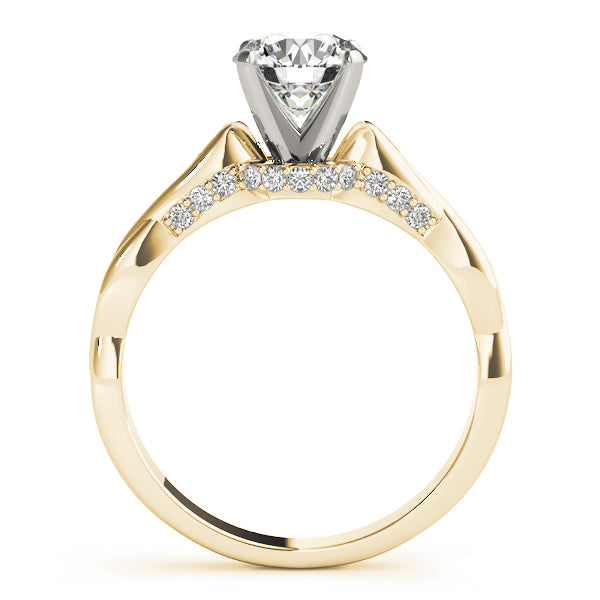 Infinity Round Diamond Solitaire Engagement Ring-VIRABYANI